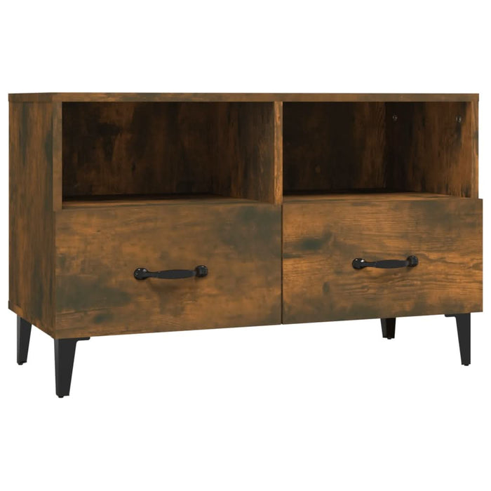 Comodă TV, stejar fumuriu, 80x36x50 cm, lemn prelucrat - WALTI WALTI