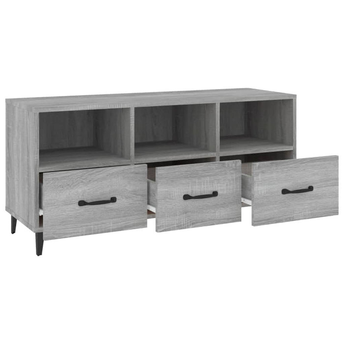 Comodă TV, gri sonoma, 102x35x50 cm, lemn compozit - WALTI WALTI