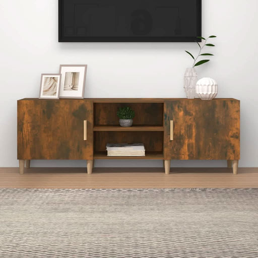 Comodă TV, stejar fumuriu, 150x30x50 cm, lemn prelucrat - WALTI WALTI