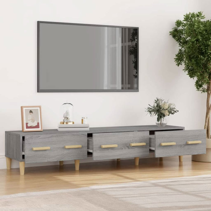 Comodă TV, gri sonoma, 150x34,5x30 cm, lemn compozit - WALTI WALTI