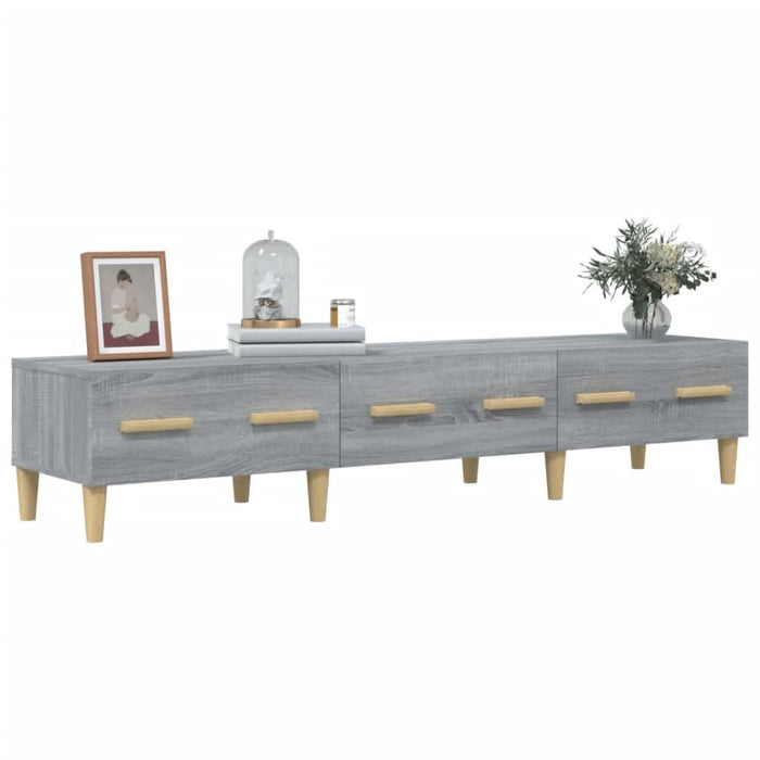 Comodă TV, gri sonoma, 150x34,5x30 cm, lemn compozit - WALTI WALTI