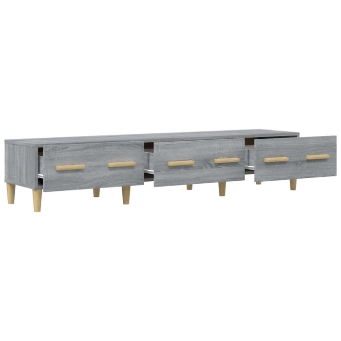Comodă TV, gri sonoma, 150x34,5x30 cm, lemn compozit - WALTI WALTI