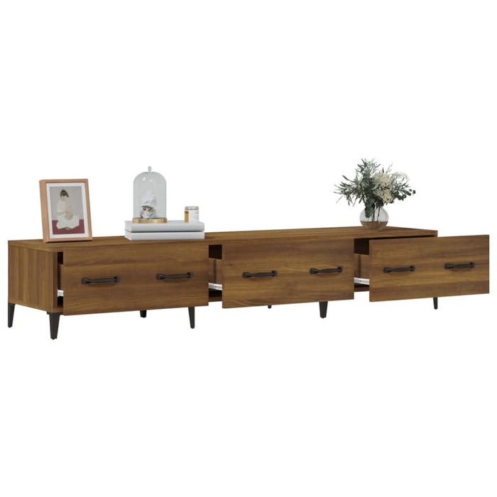 Comodă TV, stejar maro, 150x34,5x30 cm, lemn prelucrat - WALTI WALTI