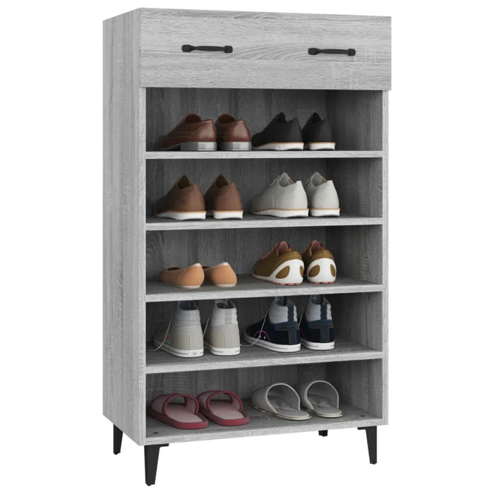 Pantofar, gri sonoma, 60x35x105 cm, lemn compozit - WALTI WALTI