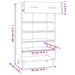 Pantofar, gri sonoma, 60x35x105 cm, lemn compozit - WALTI WALTI