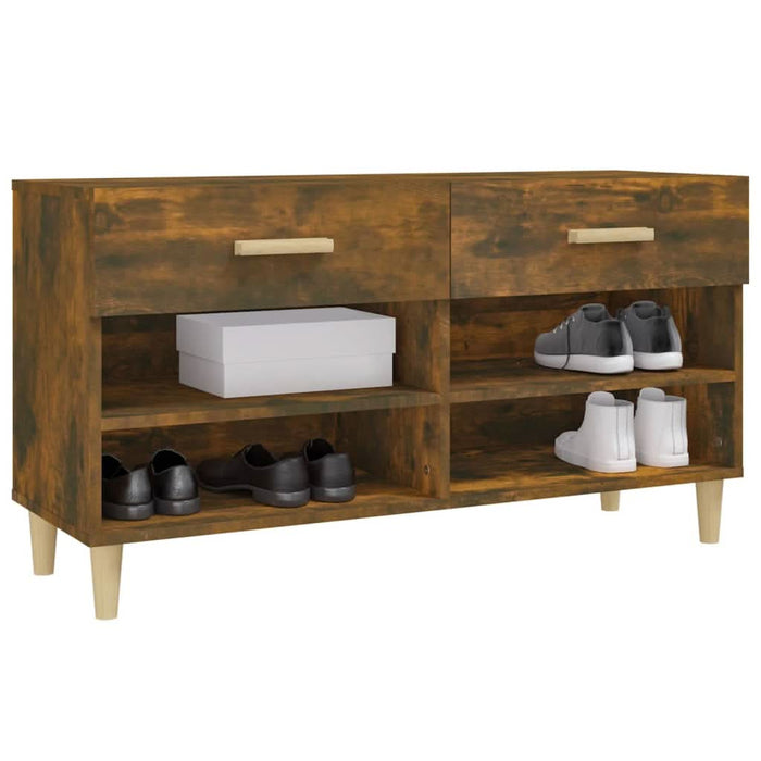 Pantofar, stejar fumuriu, 102x35x55 cm, lemn compozit - WALTI WALTI