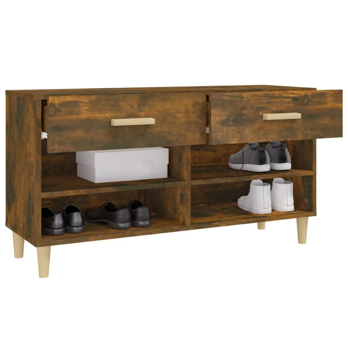 Pantofar, stejar fumuriu, 102x35x55 cm, lemn compozit - WALTI WALTI
