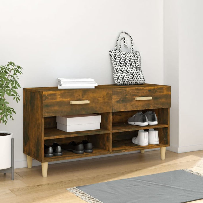 Pantofar, stejar fumuriu, 102x35x55 cm, lemn compozit - WALTI WALTI
