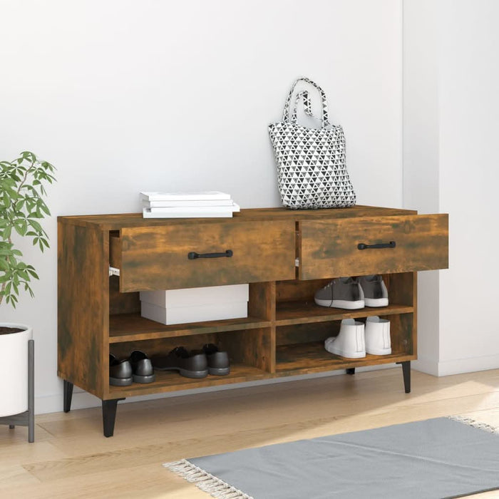Pantofar, stejar fumuriu, 102x35x55 cm, lemn compozit - WALTI WALTI