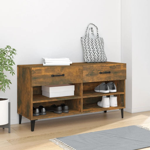 Pantofar, stejar fumuriu, 102x35x55 cm, lemn compozit - WALTI WALTI