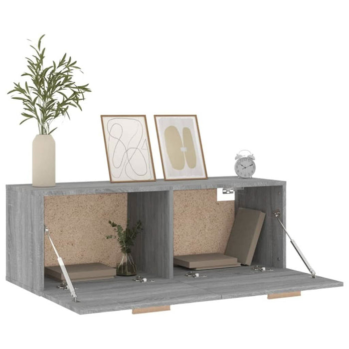 Dulap de perete, gri sonoma, 100x36,5x35 cm, lemn prelucrat - WALTI WALTI