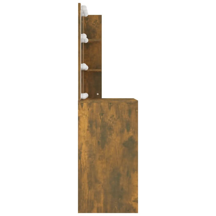 Masă de toaletă cu LED, stejar fumuriu, 60x40x140 cm - WALTI WALTI