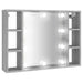 Dulap cu oglindă și LED, gri sonoma, 76x15x55 cm - WALTI WALTI