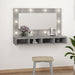Dulap cu oglindă și LED, gri sonoma, 90x31,5x62 cm - WALTI WALTI