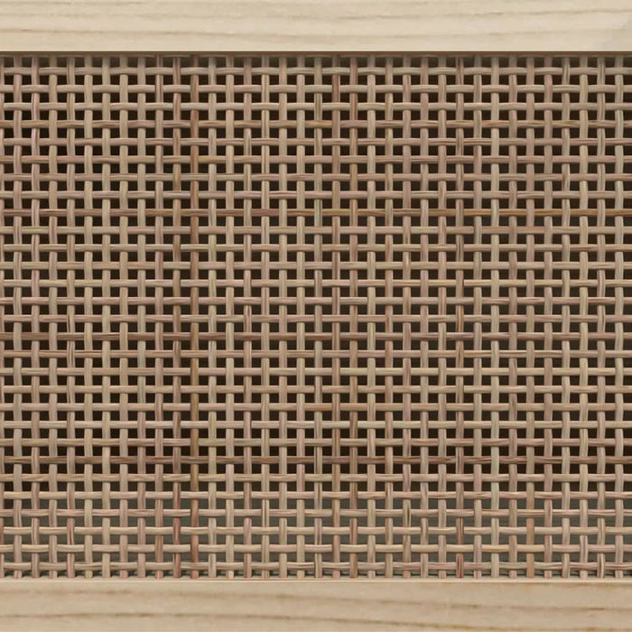 Comodă TV, maro, 80x30x40 cm, lemn masiv pin și ratan natural - WALTI WALTI
