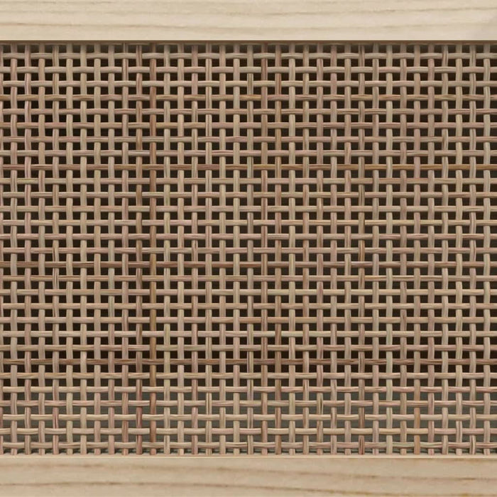 Comodă TV, maro, 105x30x40 cm lemn masiv pin și ratan natural - WALTI WALTI
