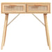 Masă consolă maro 80x30x75 cm lemn masiv pin și ratan natural - WALTI WALTI