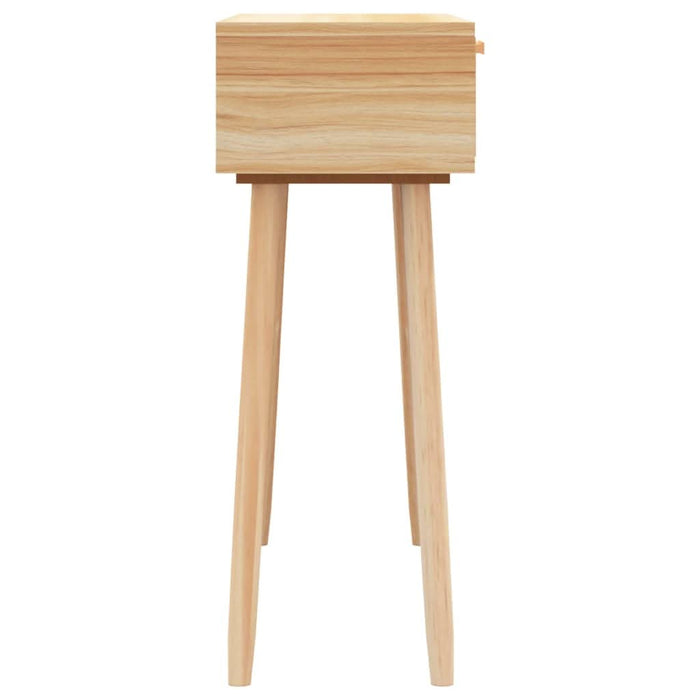 Masă consolă maro 80x30x75 cm lemn masiv pin și ratan natural - WALTI WALTI