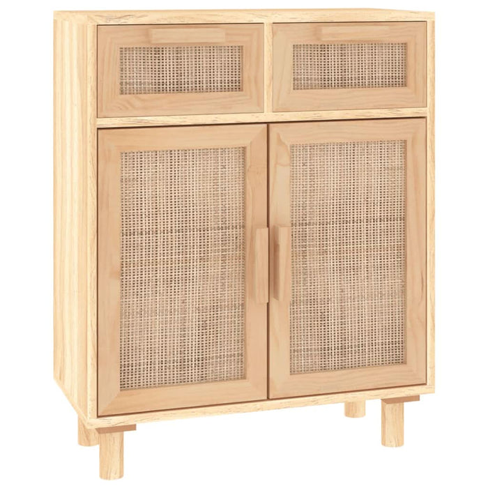 Servantă, maro, 60x30x75 cm, lemn masiv pin și ratan natural - WALTI WALTI