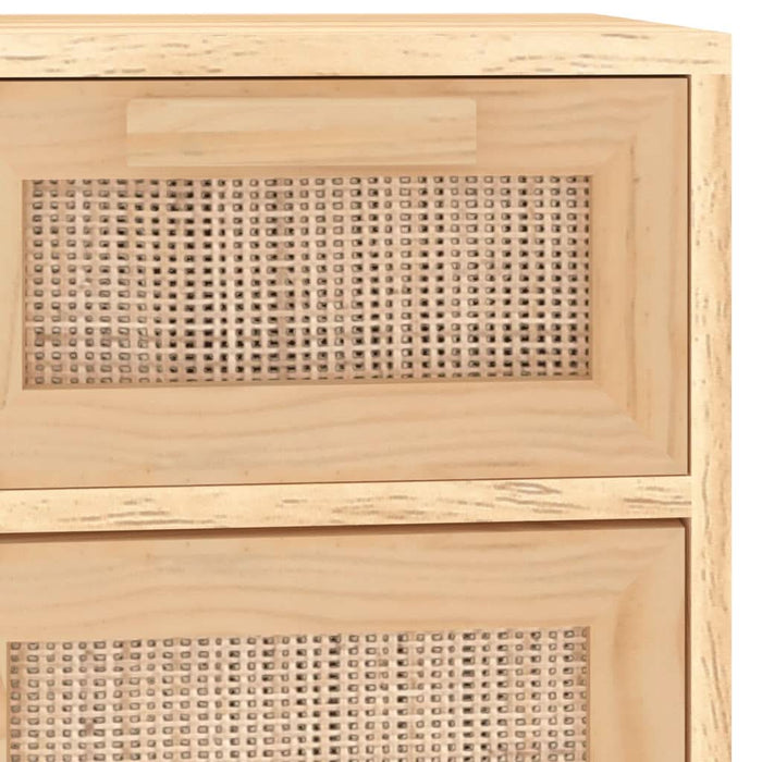 Servantă, maro, 60x30x75 cm, lemn masiv pin și ratan natural - WALTI WALTI