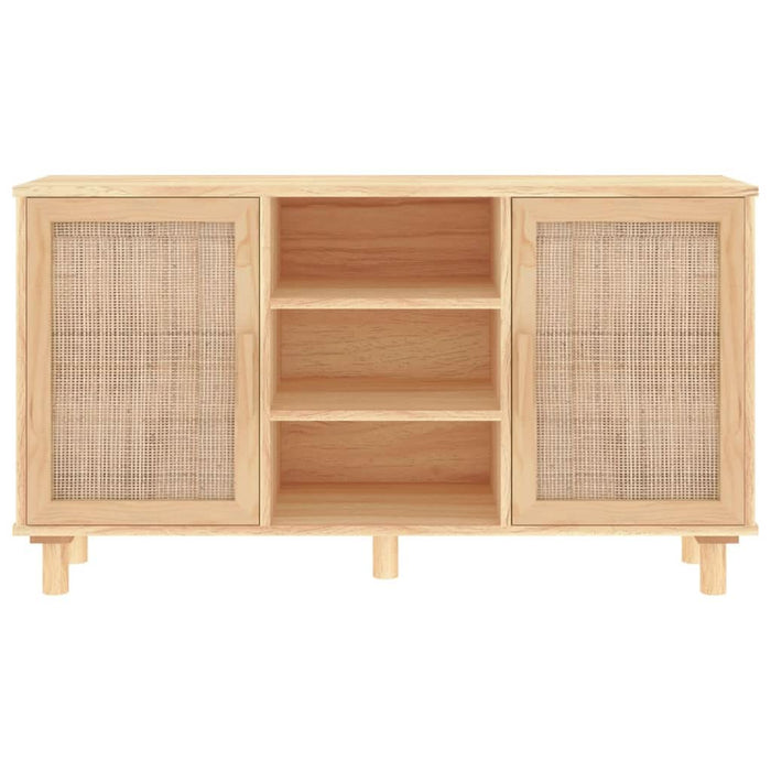 Servantă, maro, 105x30x60 cm, lemn masiv pin și ratan natural - WALTI WALTI