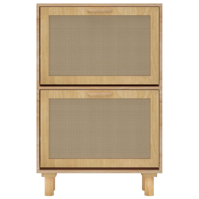 Pantofar, maro, 52x25x80 cm, lemn prelucrat și ratan natural - WALTI WALTI