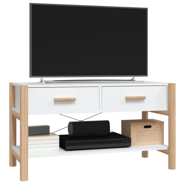 Comodă TV, alb, 82x38x45 cm, lemn prelucrat - WALTI WALTI