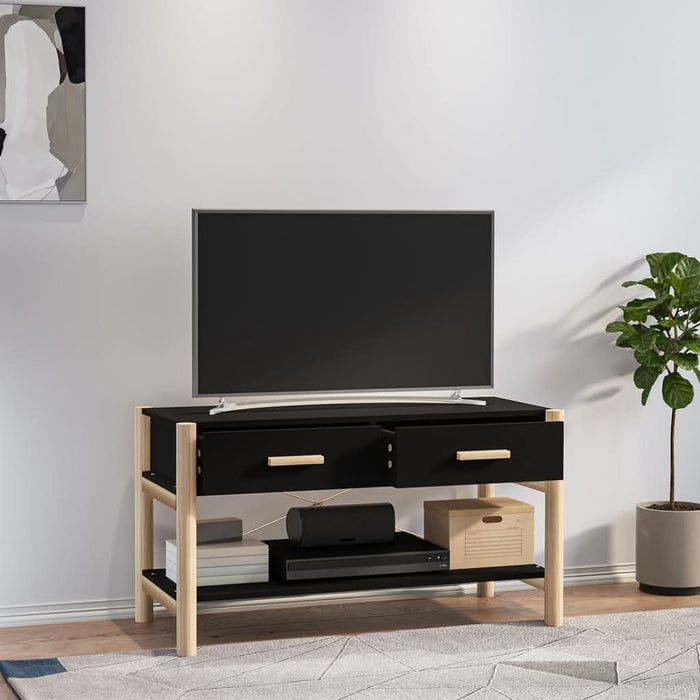 Comodă TV, negru, 82x38x45 cm, lemn prelucrat - WALTI WALTI