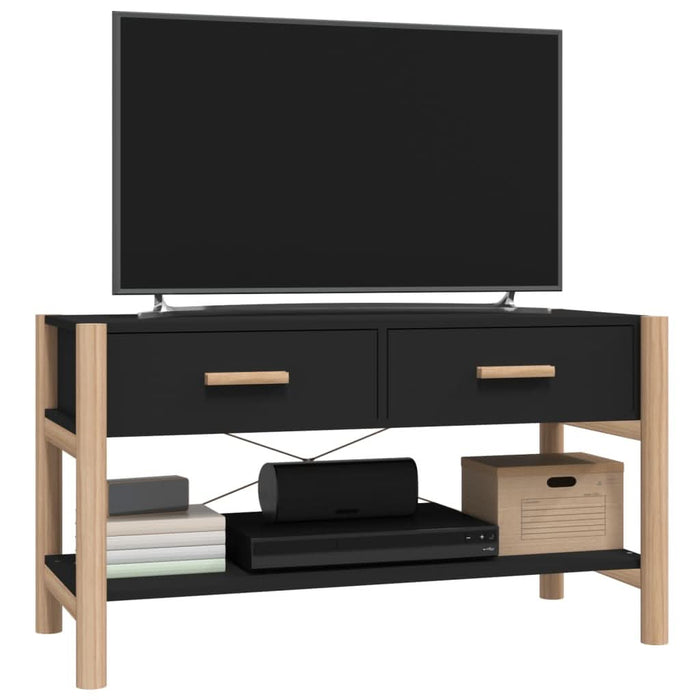 Comodă TV, negru, 82x38x45 cm, lemn prelucrat - WALTI WALTI