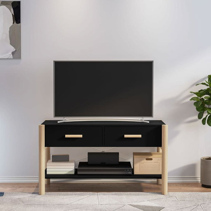 Comodă TV, negru, 82x38x45 cm, lemn prelucrat - WALTI WALTI