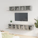 Set dulap TV, 5 piese, gri beton, lemn prelucrat - WALTI WALTI