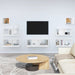 Set dulap TV, 7 piese, alb, lemn prelucrat - WALTI WALTI