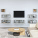 Set dulapuri TV, 7 piese, gri beton, lemn prelucrat - WALTI WALTI