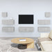 Set dulapuri TV, 7 piese, gri beton, lemn prelucrat - WALTI WALTI