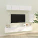 Set dulap TV, 6 piese, alb, lemn prelucrat - WALTI WALTI
