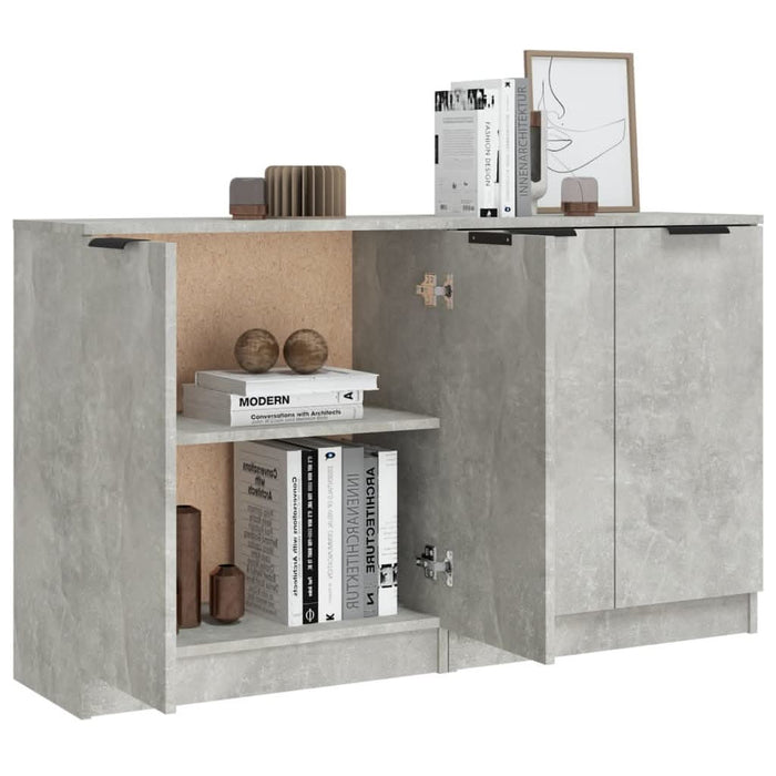 Servante, 2 piese, gri beton, 60x30x70 cm, lemn prelucrat - WALTI WALTI