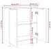 Servante, 2 piese, gri beton, 60x30x70 cm, lemn prelucrat - WALTI WALTI