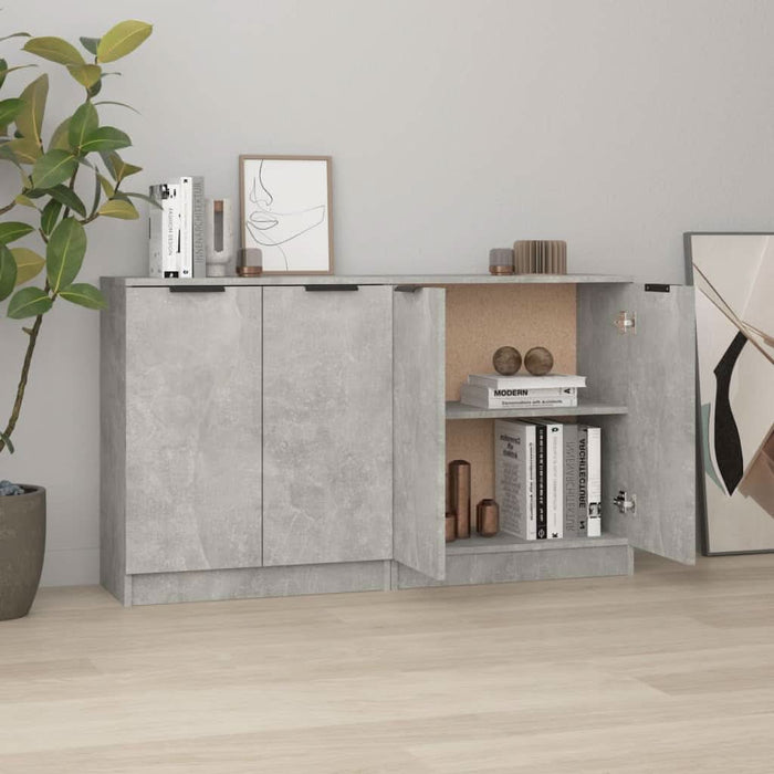 Servante, 2 piese, gri beton, 60x30x70 cm, lemn prelucrat - WALTI WALTI