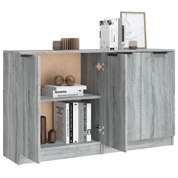 Servante, 2 piese, sonoma gri, 60x30x70 cm, lemn prelucrat - WALTI WALTI