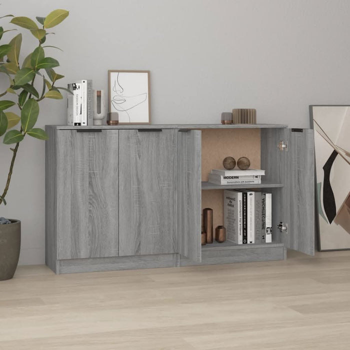 Servante, 2 piese, sonoma gri, 60x30x70 cm, lemn prelucrat - WALTI WALTI
