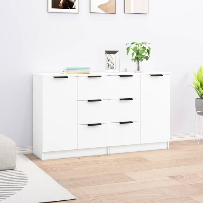 Servante, 2 buc., alb, 60x30x70 cm, lemn prelucrat - WALTI WALTI