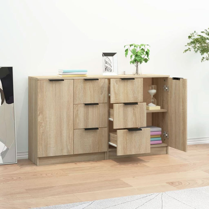 Servante, 2 buc., stejar sonoma, 60x30x70 cm, lemn prelucrat - WALTI WALTI
