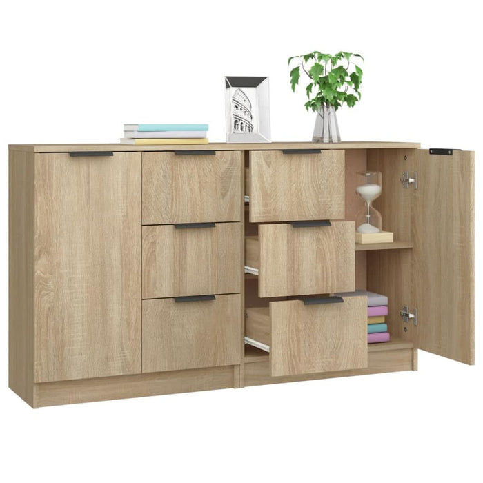 Servante, 2 buc., stejar sonoma, 60x30x70 cm, lemn prelucrat - WALTI WALTI
