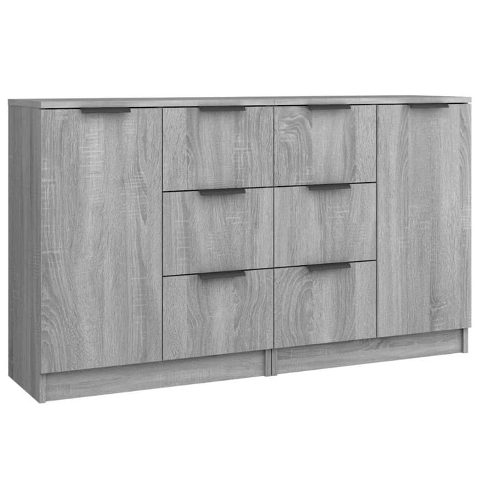 Servante, 2 buc., gri sonoma, 60x30x70 cm, lemn prelucrat - WALTI WALTI