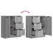 Servante, 2 buc., gri sonoma, 60x30x70 cm, lemn prelucrat - WALTI WALTI