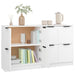 Servante, 2 piese, alb, 60x30x70 cm, lemn prelucrat - WALTI WALTI