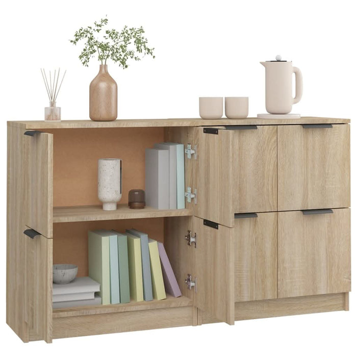 Servante, 2 piese, stejar sonoma, 60x30x70 cm, lemn prelucrat - WALTI WALTI