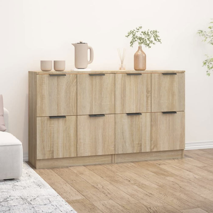 Servante, 2 piese, stejar sonoma, 60x30x70 cm, lemn prelucrat - WALTI WALTI