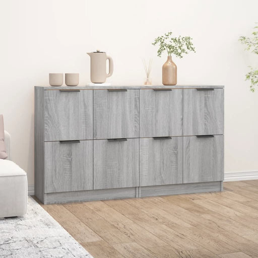 Servante, 2 buc., gri sonoma, 60x30x70 cm, lemn prelucrat - WALTI WALTI