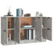 Servante, 3 piese, gri beton, lemn prelucrat - WALTI WALTI